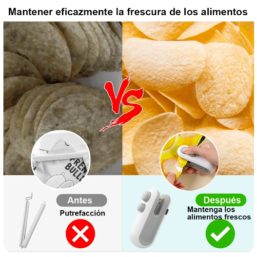 Mini Sellador De Bolsas Portatil