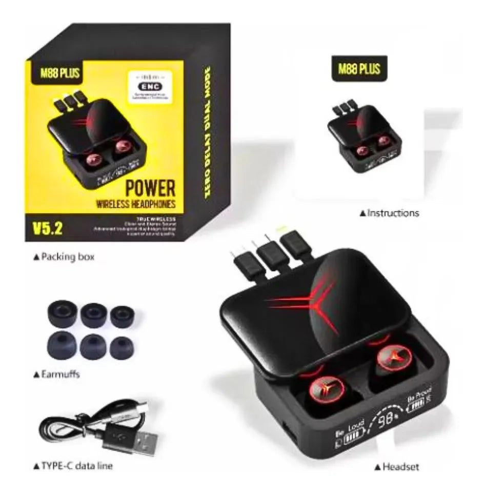 Audífonos M88 Plus Bluetooth